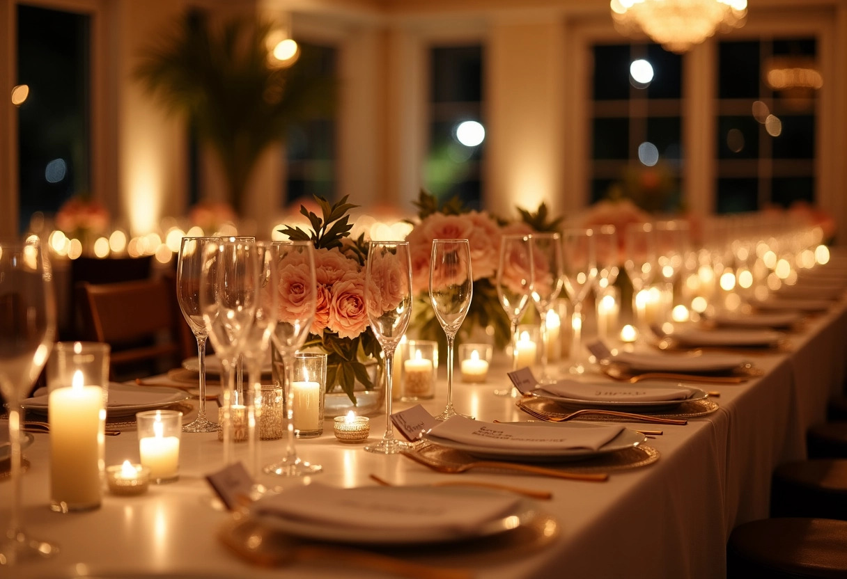 créativité romantisme table mariage